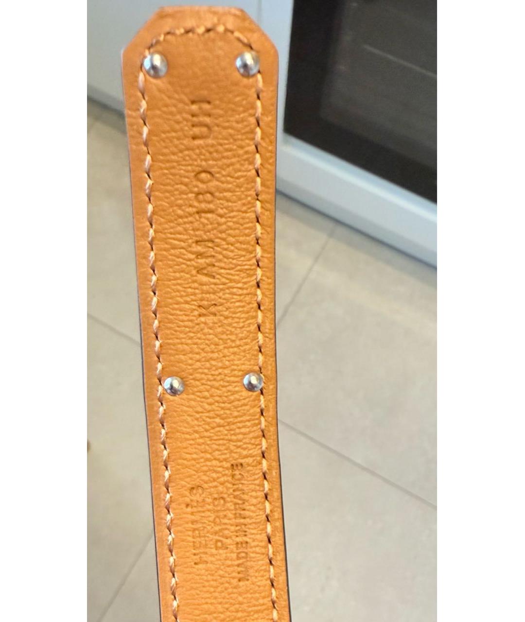 HERMES Коричневый кожаный ремень, фото 3