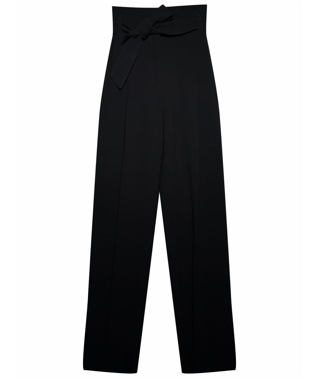 WEEKEND MAX MARA Черные ацетатные брюки широкие, фото 1