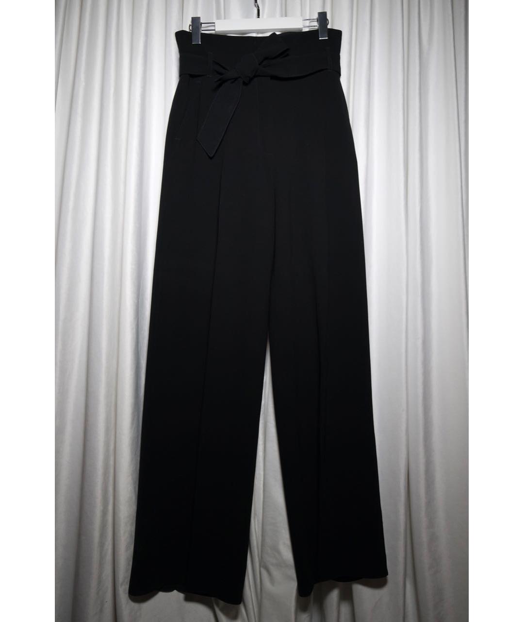 WEEKEND MAX MARA Черные ацетатные брюки широкие, фото 9