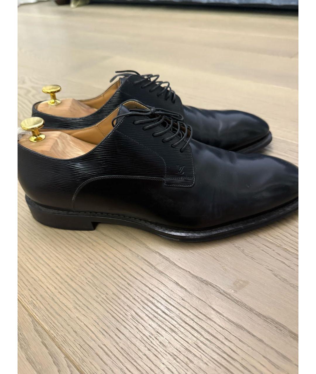 LOUIS VUITTON Черные кожаные туфли, фото 5