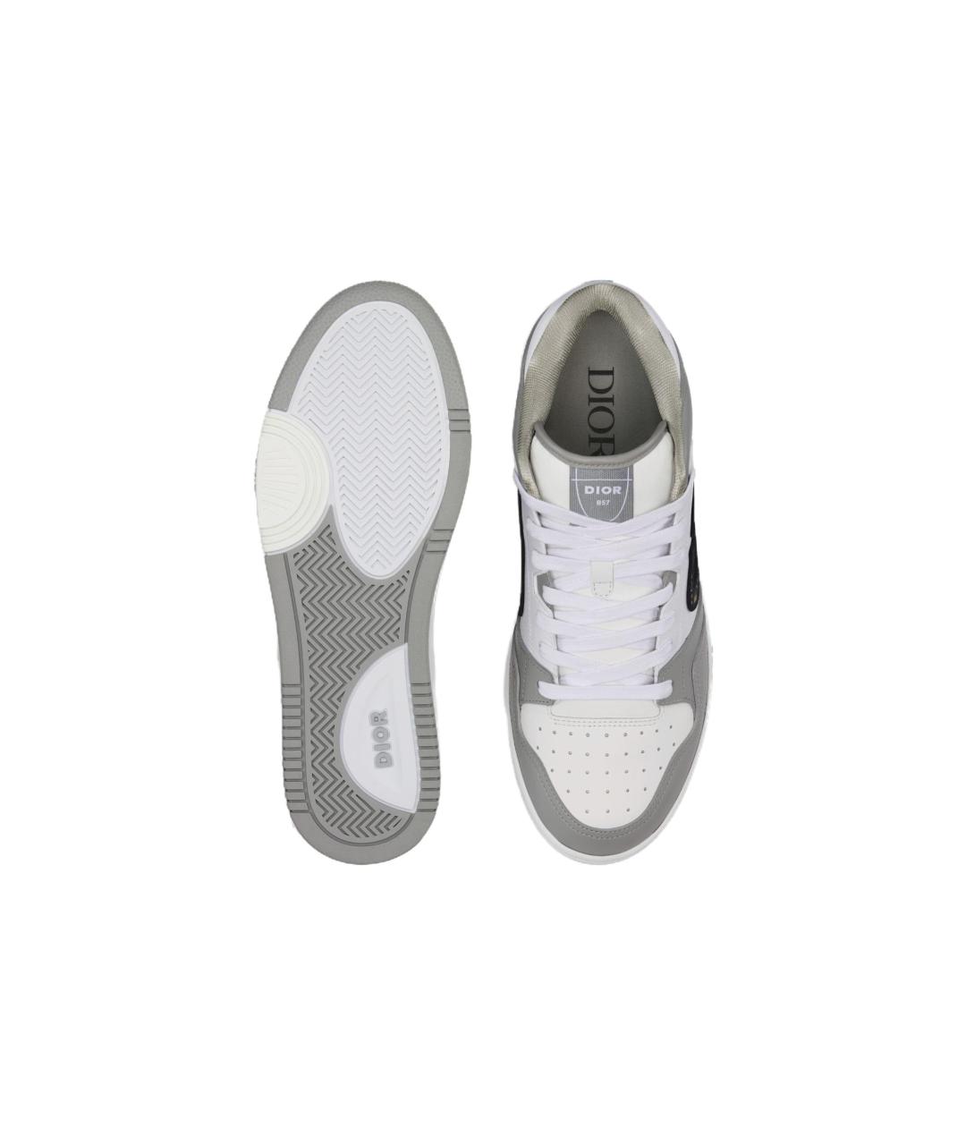 CHRISTIAN DIOR Серые кожаные кроссовки, фото 6