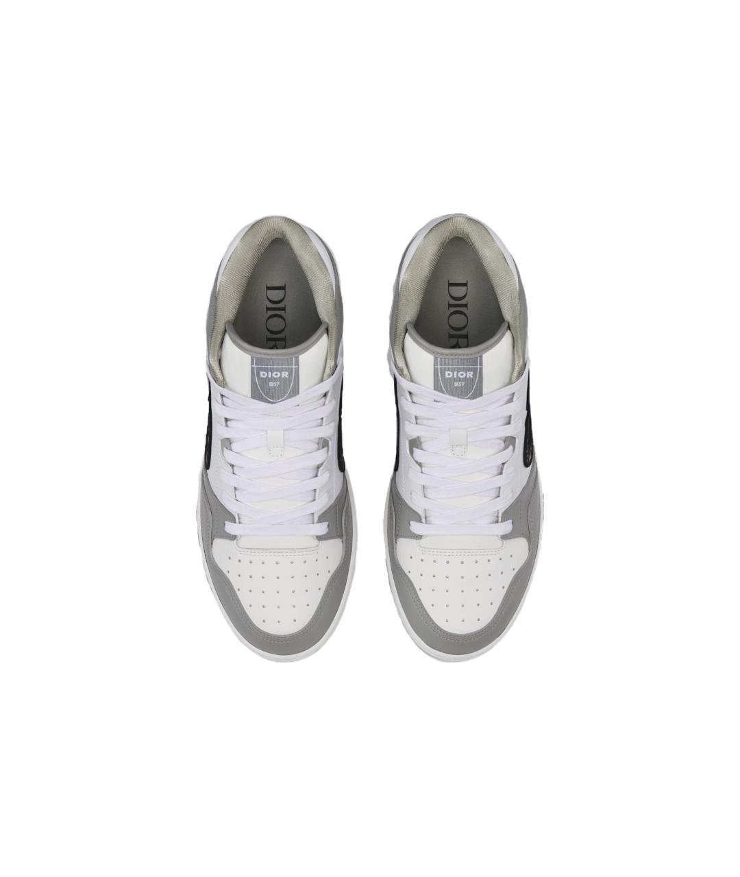 CHRISTIAN DIOR Серые кожаные кроссовки, фото 4
