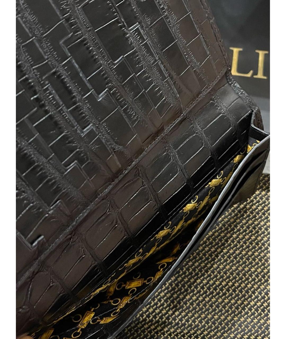 ZILLI Черный кошелек из экзотической кожи, фото 5