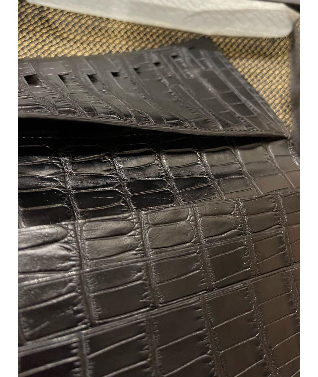 ZILLI Черный кошелек из экзотической кожи, фото 4