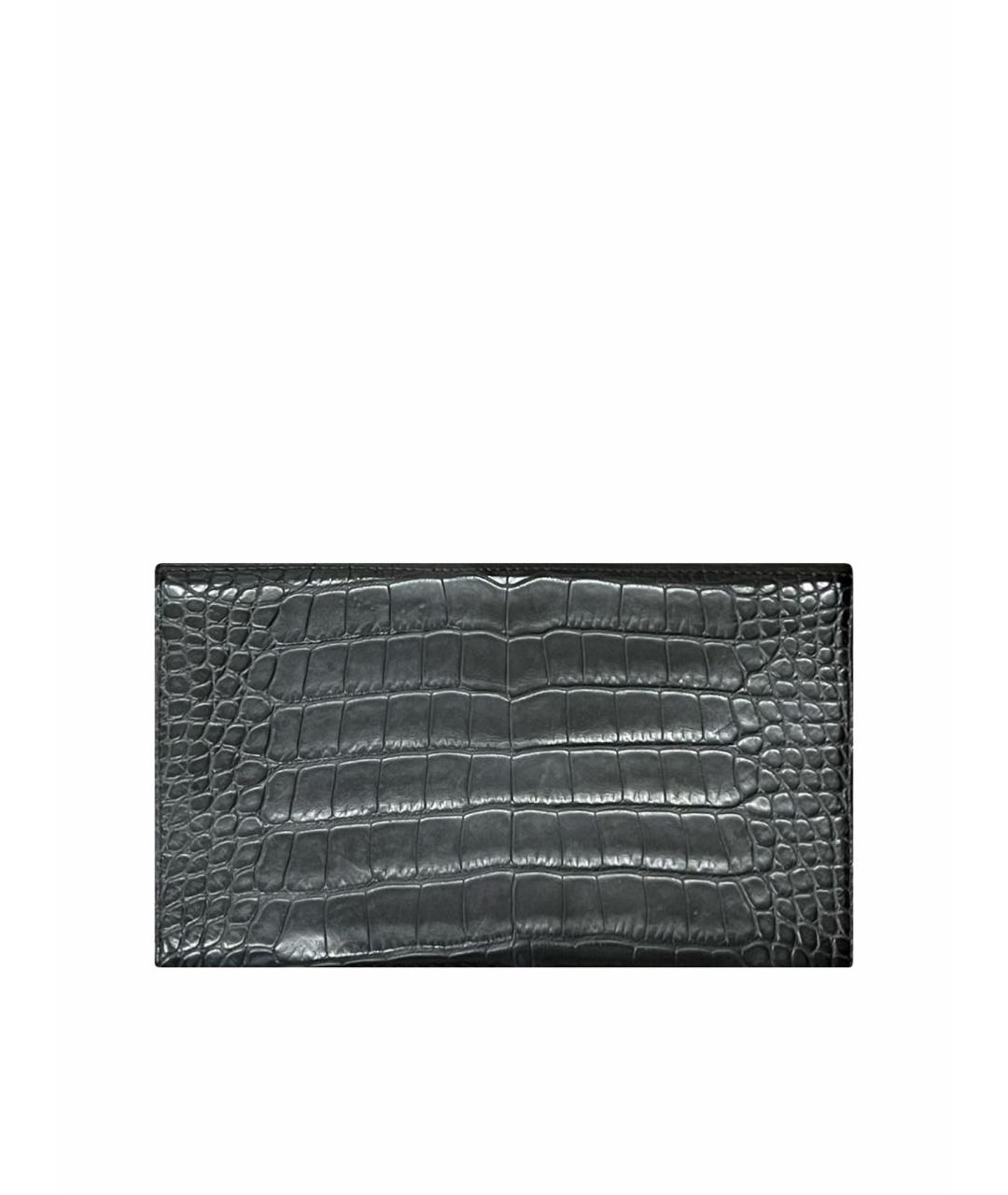 ZILLI Черный кошелек из экзотической кожи, фото 1
