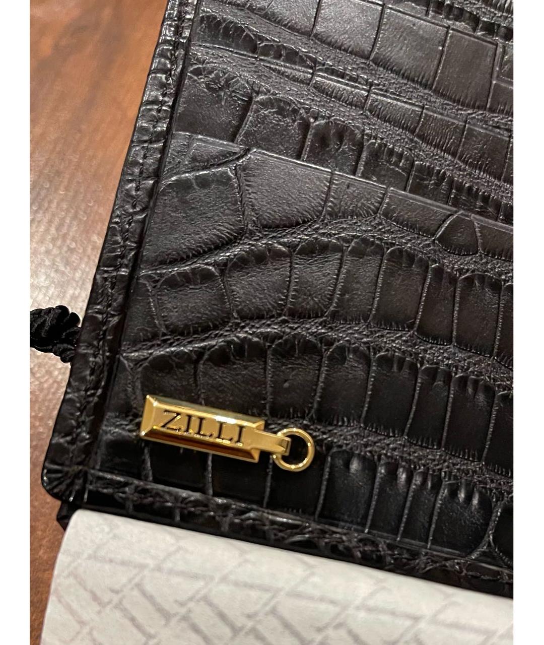 ZILLI Черный кошелек из экзотической кожи, фото 6