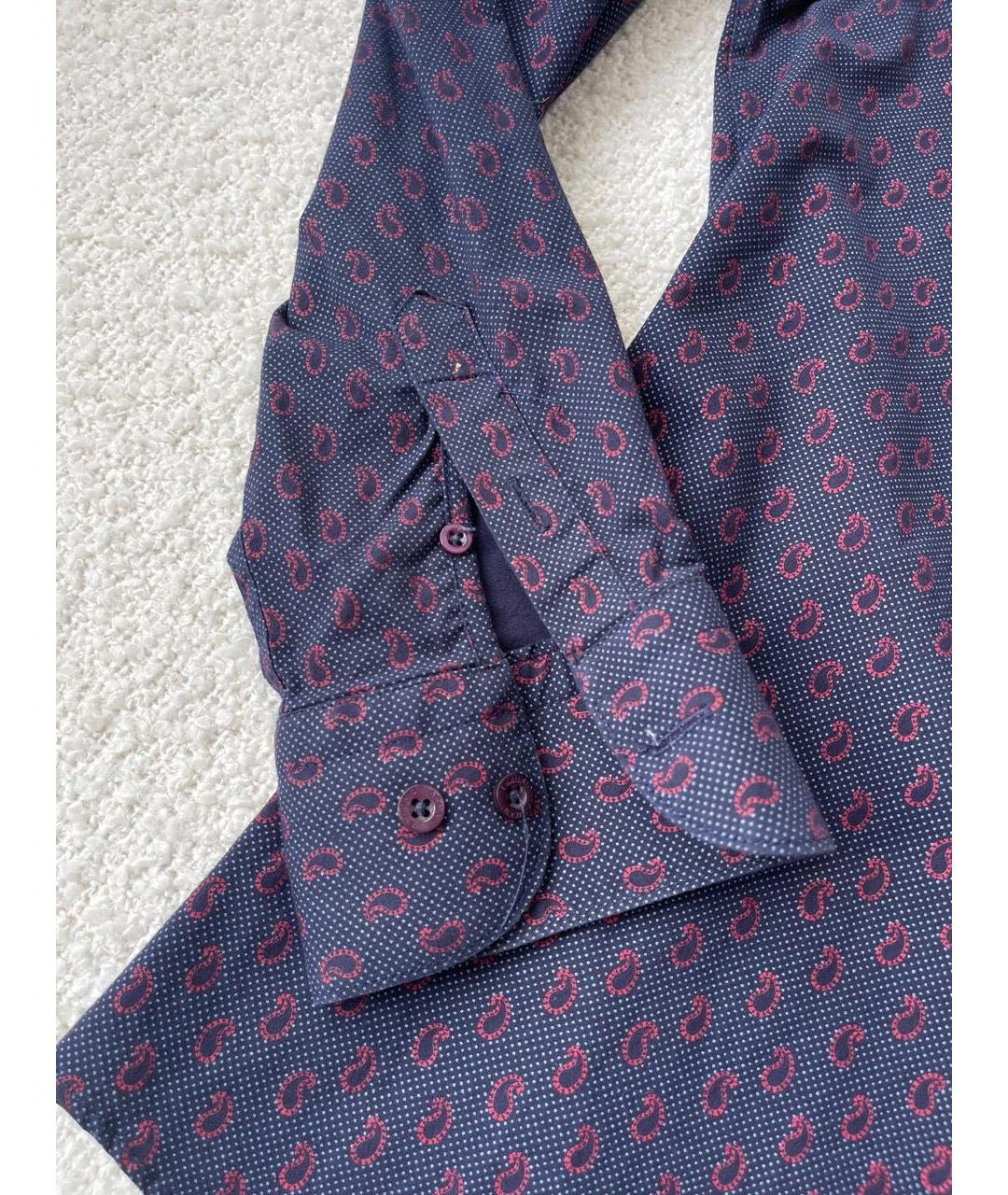 EMPORIO ARMANI Синяя хлопковая кэжуал рубашка, фото 6