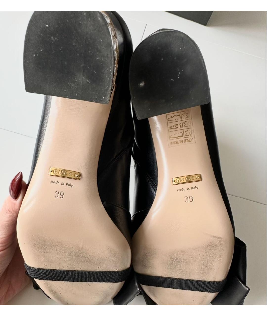 GUCCI Черные кожаные ботильоны, фото 7