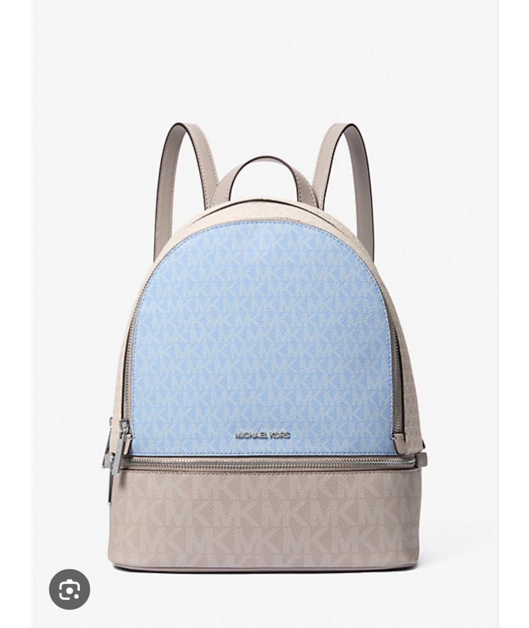 MICHAEL KORS Голубой рюкзак из искусственной кожи, фото 3