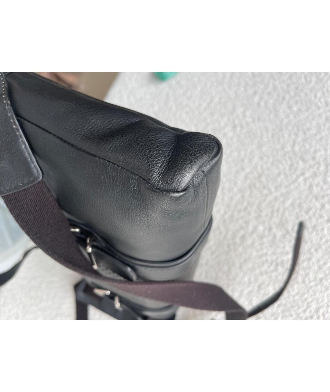 BALLY Черный кожаный портфель, фото 8