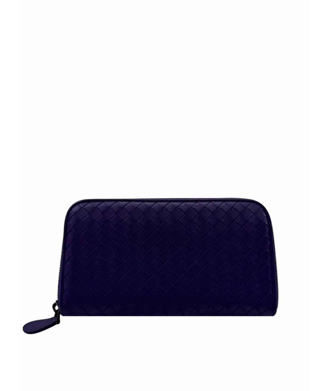 BOTTEGA VENETA Фиолетовый кожаный кошелек, фото 1