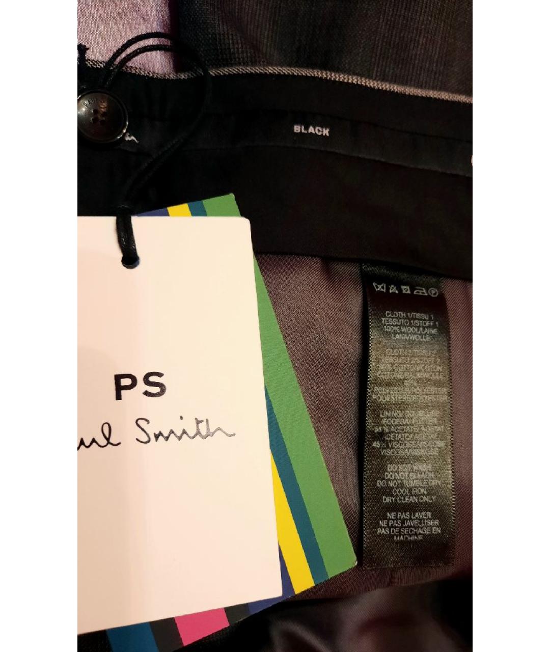 PAUL SMITH Серые шерстяные брюки узкие, фото 4