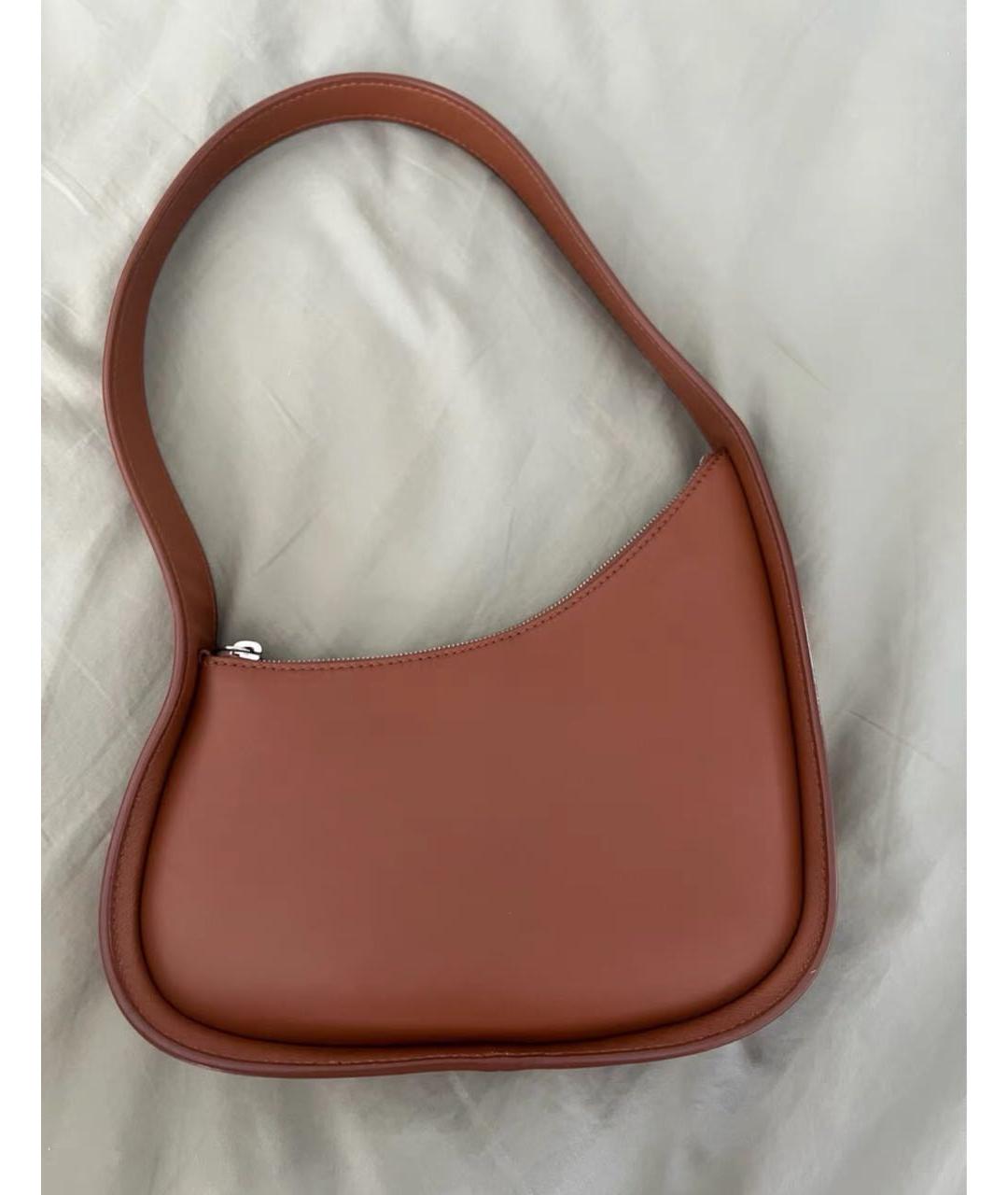 THE ROW Коричневая кожаная сумка с короткими ручками, фото 2