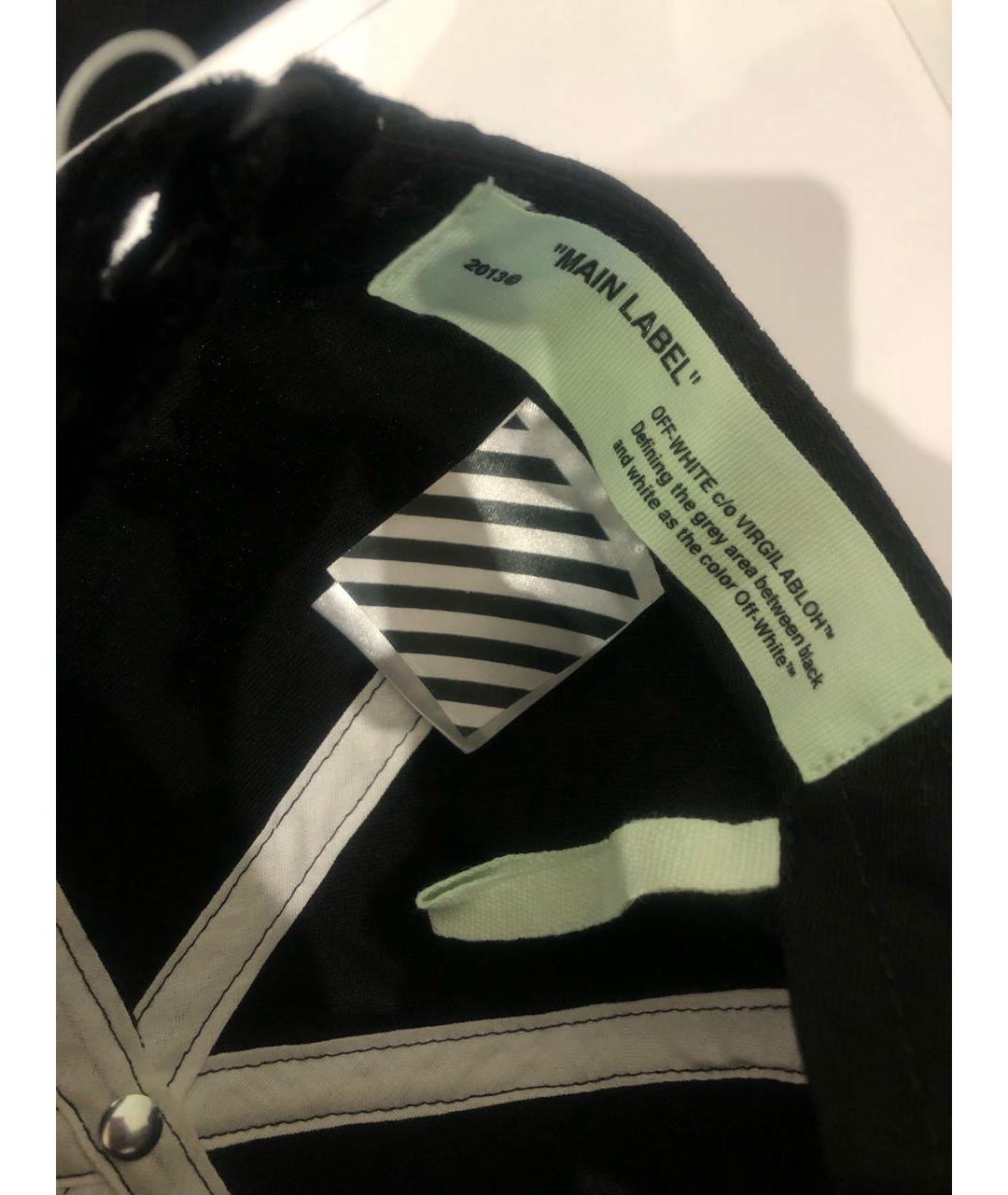 OFF-WHITE Черная хлопковая кепка/бейсболка, фото 3