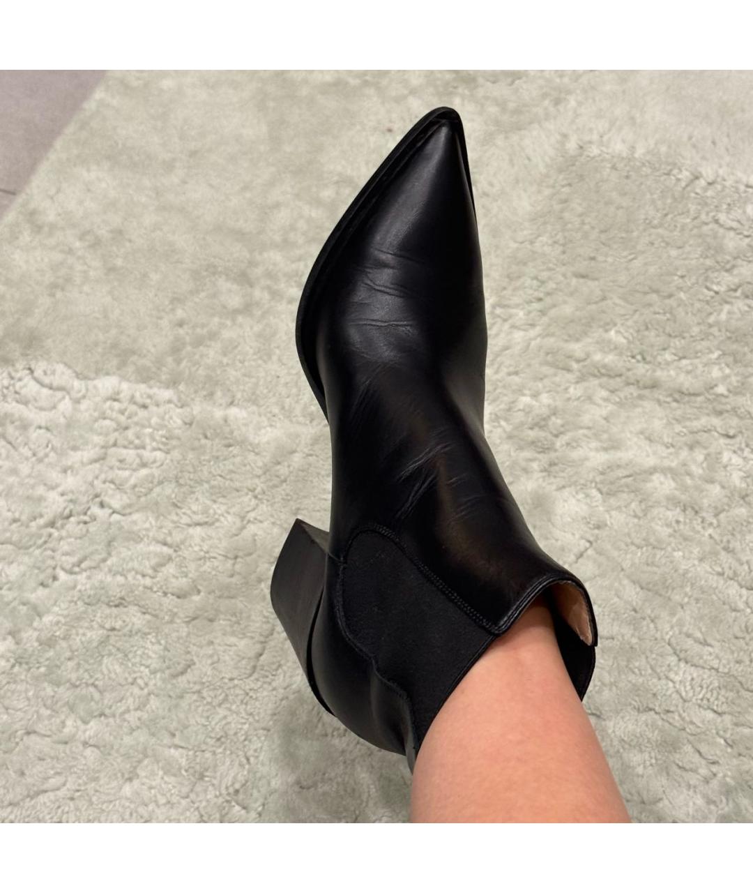 GIANVITO ROSSI Черные кожаные ботинки, фото 6