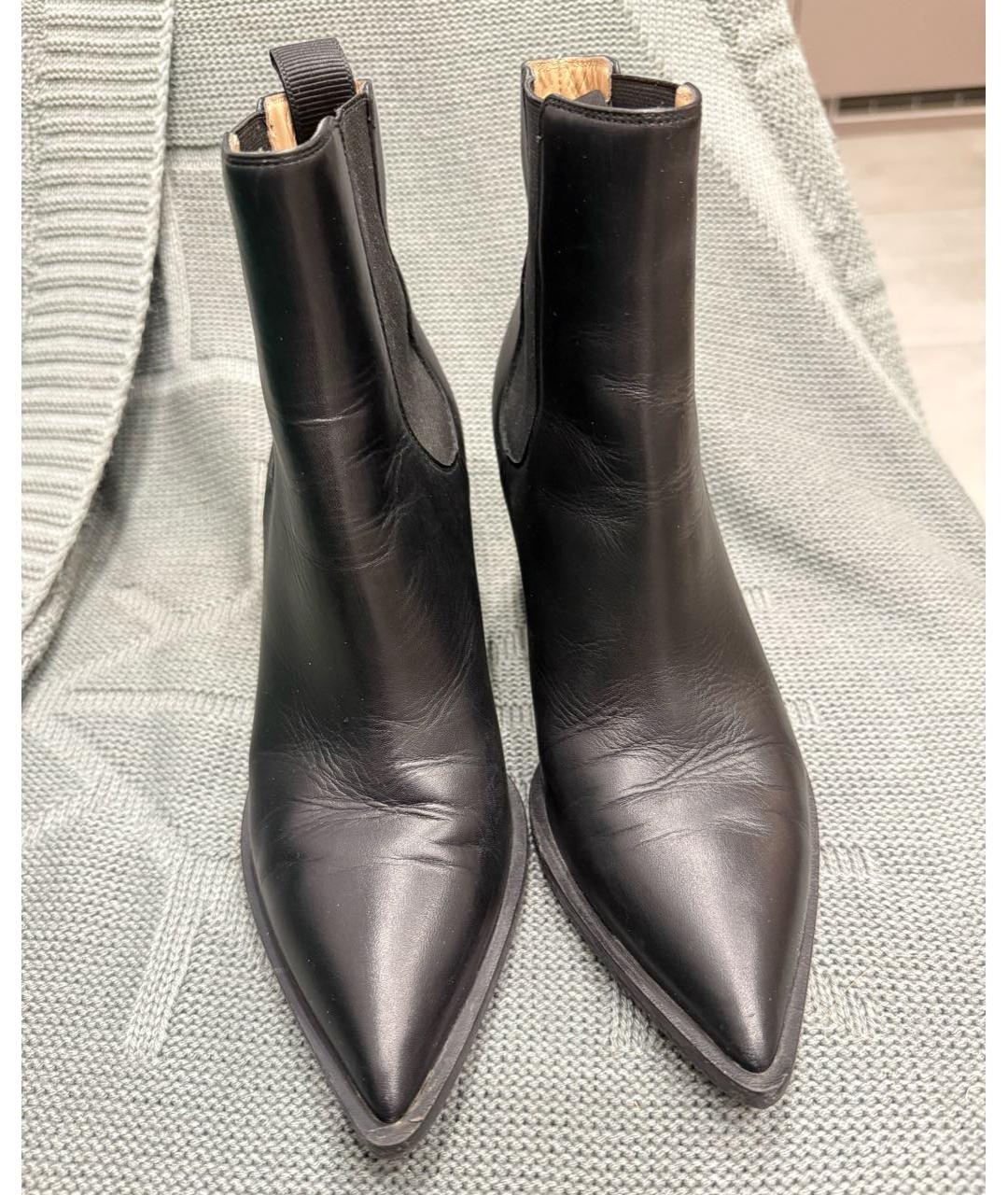 GIANVITO ROSSI Черные кожаные ботинки, фото 2