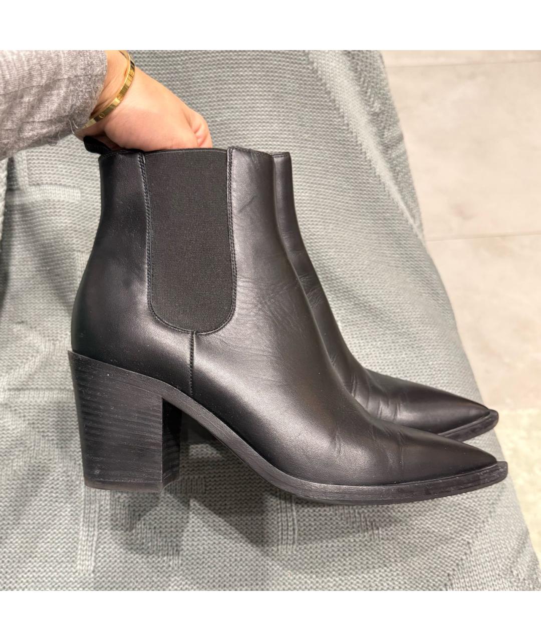 GIANVITO ROSSI Черные кожаные ботинки, фото 7