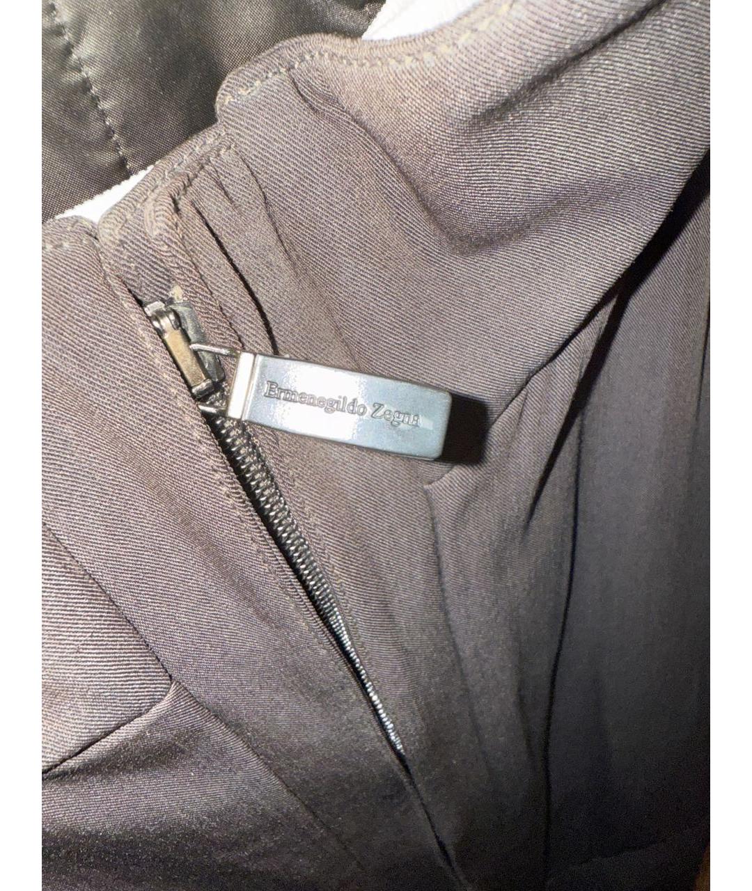 ERMENEGILDO ZEGNA XXX Коричневая хлопко-эластановая куртка, фото 4