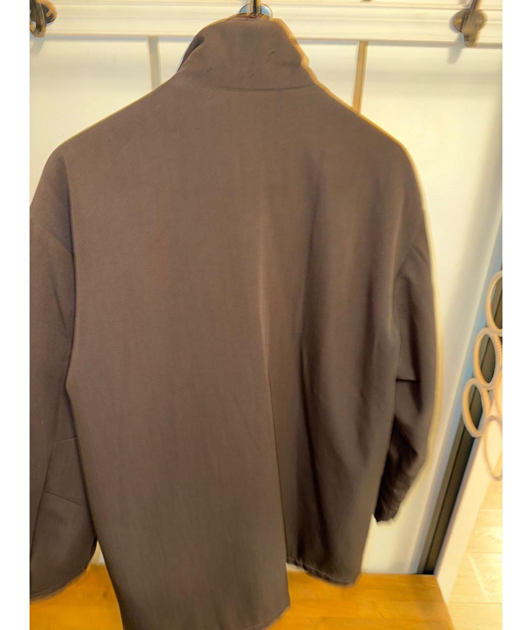 ERMENEGILDO ZEGNA XXX Коричневая хлопко-эластановая куртка, фото 2