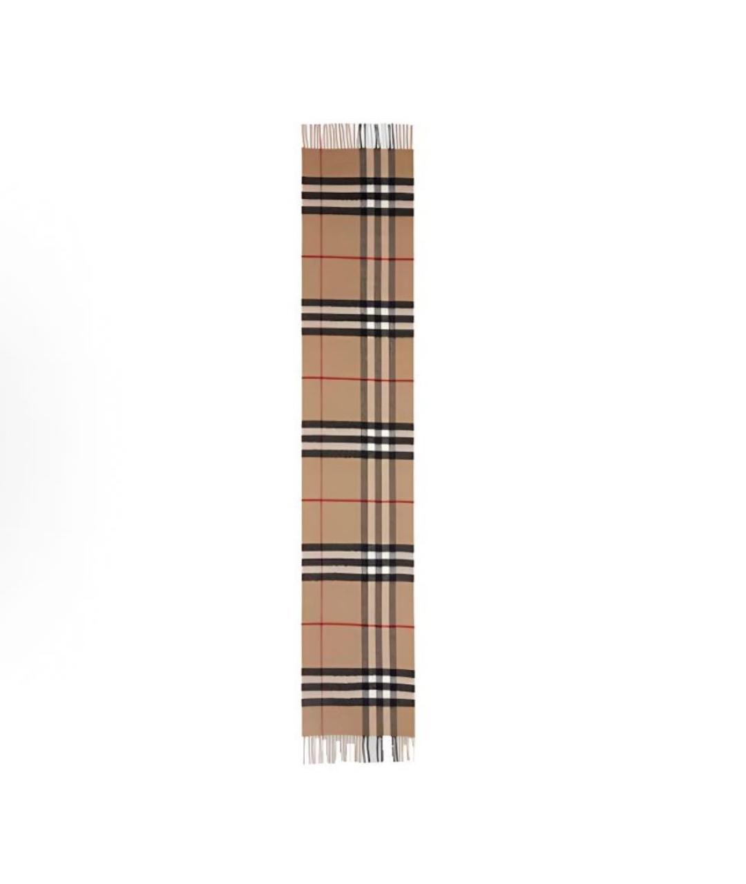 BURBERRY Коричневый кашемировый шарф, фото 2