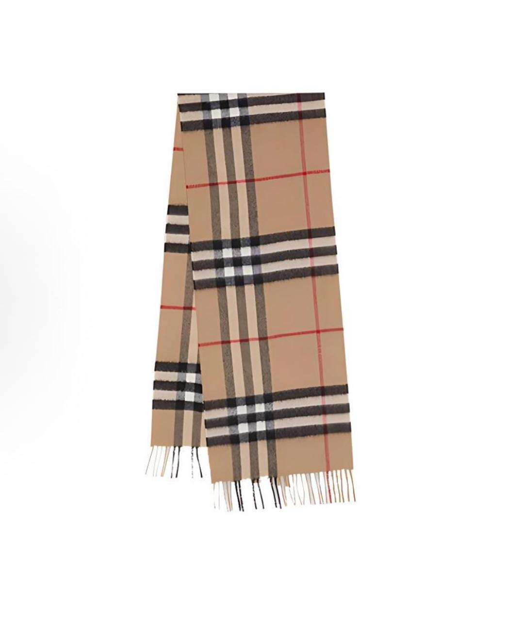 BURBERRY Коричневый кашемировый шарф, фото 4