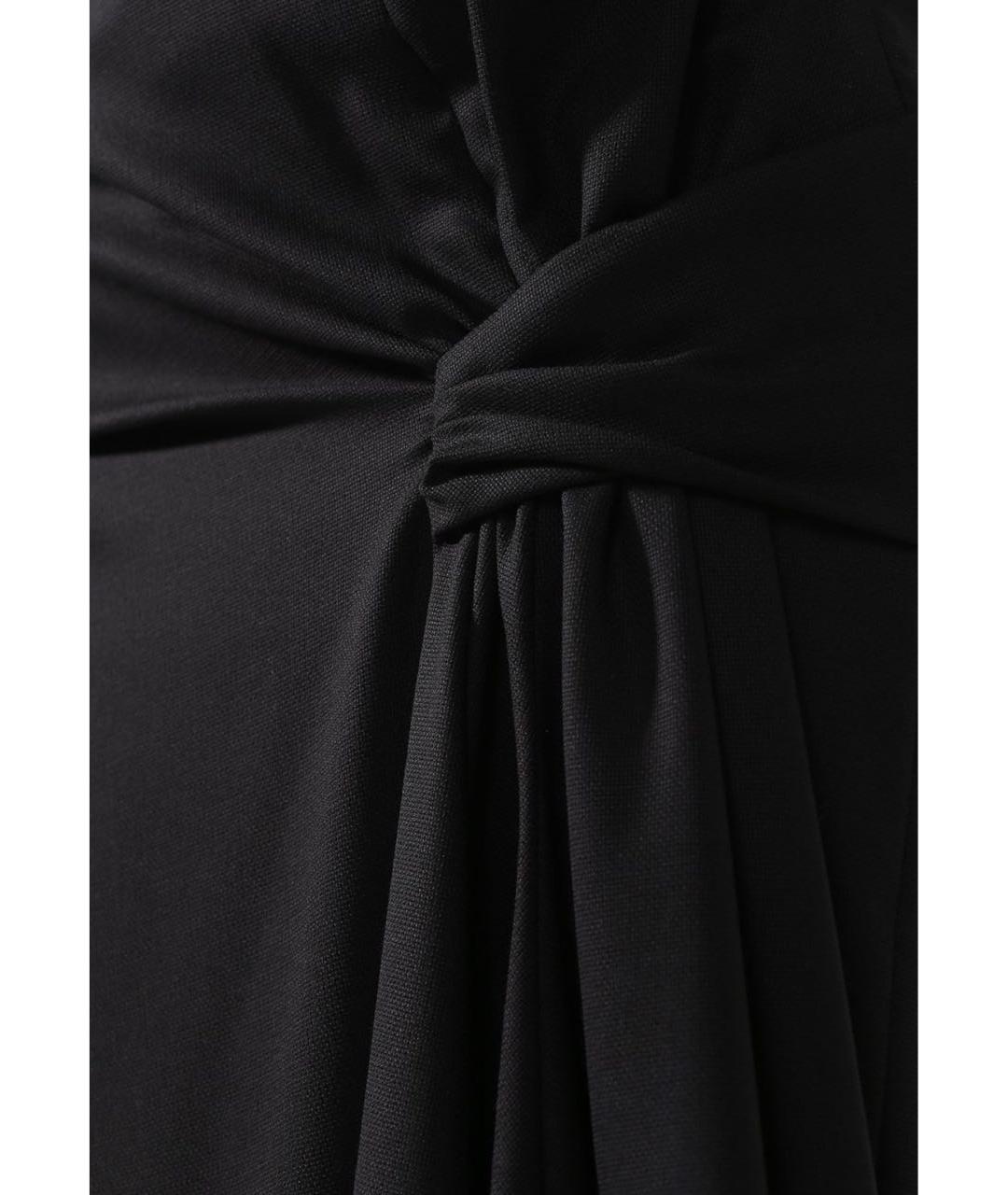 JACQUEMUS Черное шерстяное коктейльное платье, фото 4