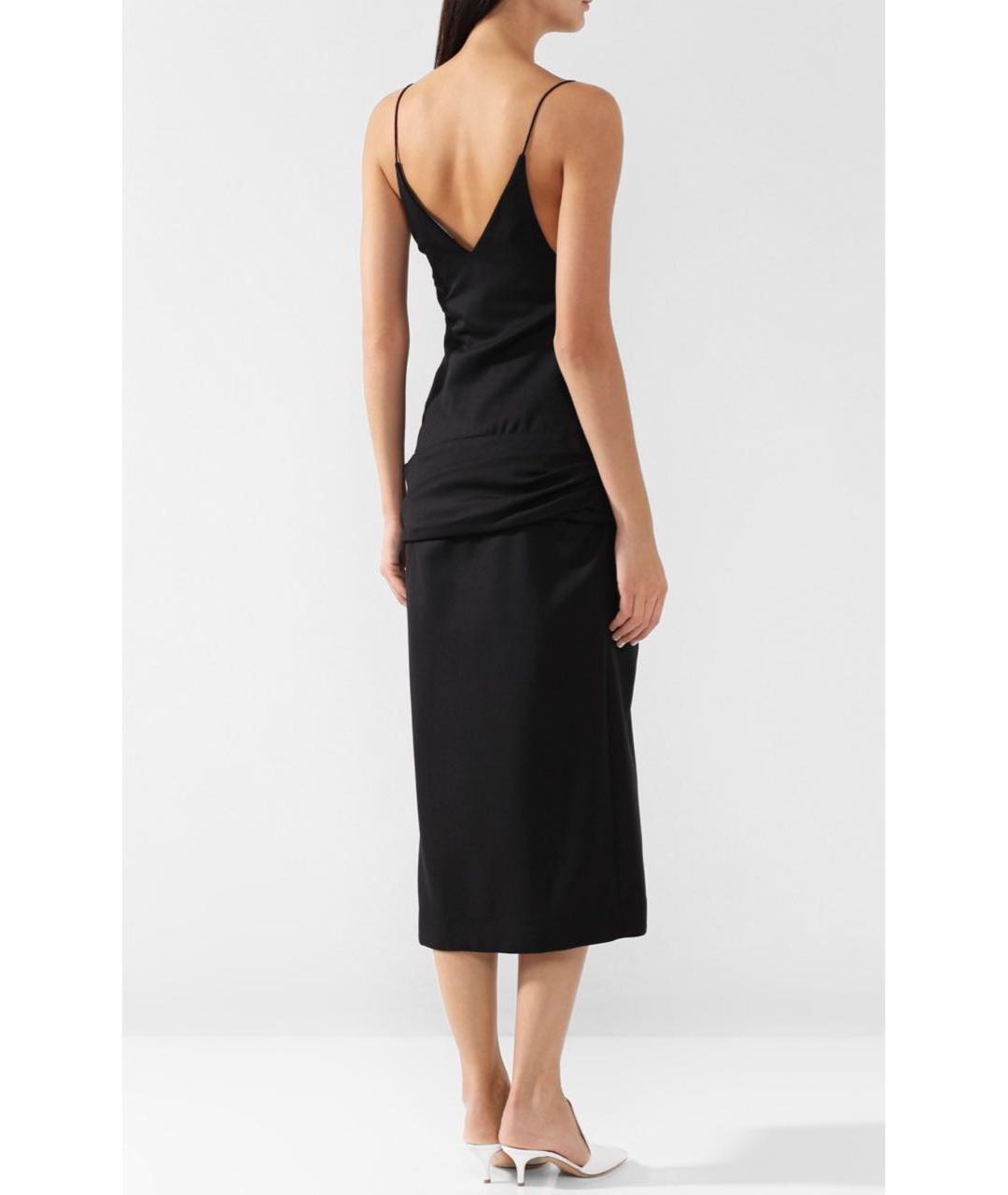 JACQUEMUS Черное шерстяное коктейльное платье, фото 2