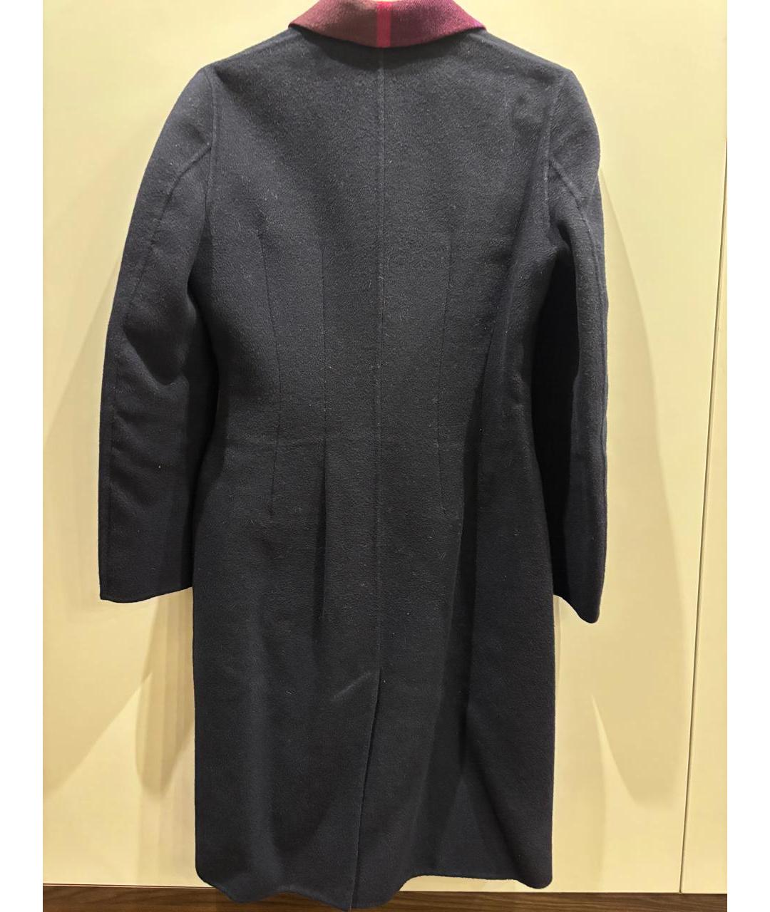 MOSCHINO Синее полиэстеровое пальто, фото 2