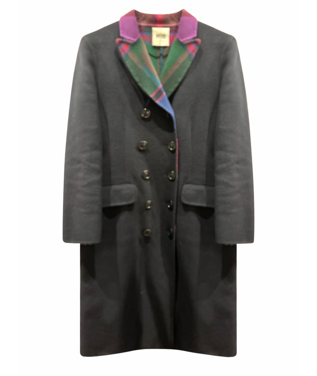 MOSCHINO Синее полиэстеровое пальто, фото 1