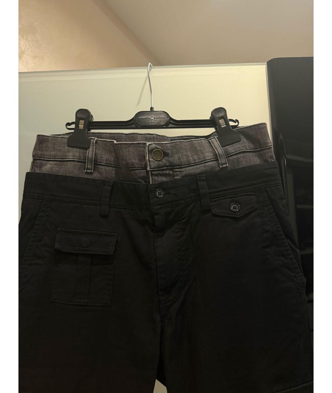 DOLCE&GABBANA Черные хлопковые прямые джинсы, фото 3