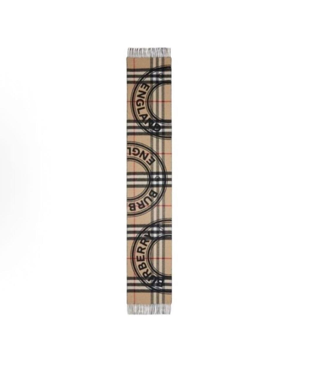 BURBERRY Коричневый шарф, фото 3