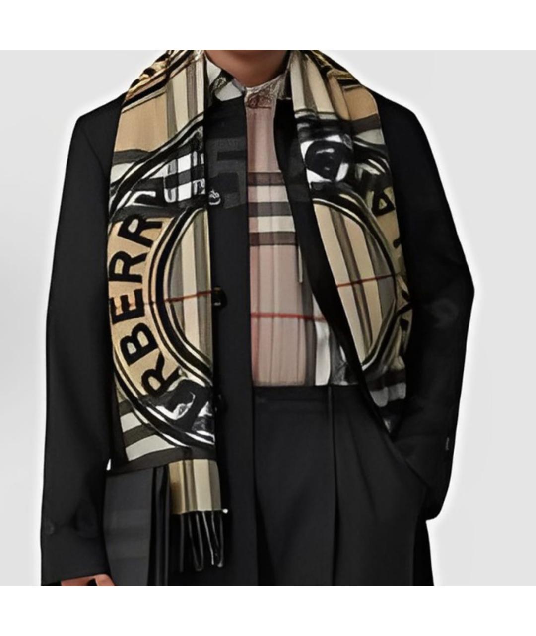 BURBERRY Коричневый шарф, фото 2