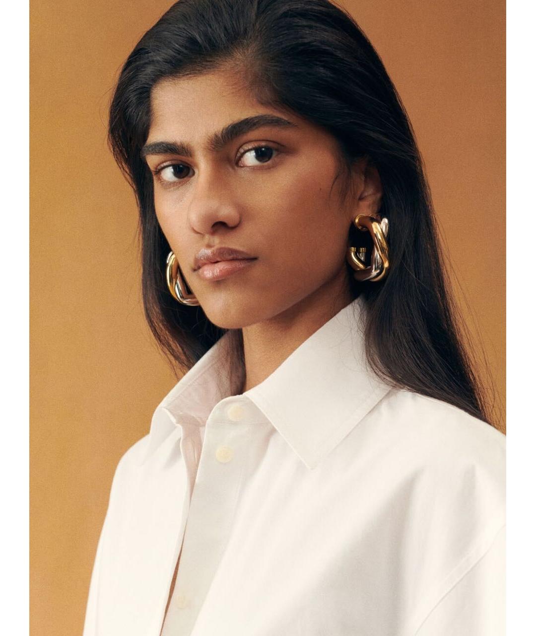 JACQUEMUS Золотые латунные серьги, фото 3