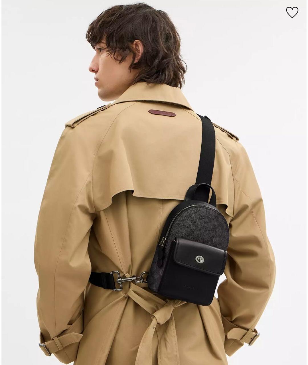 COACH Черная барсетка, фото 2