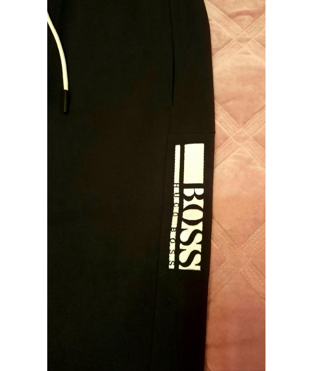 HUGO BOSS Черные хлопко-эластановые повседневные брюки, фото 5