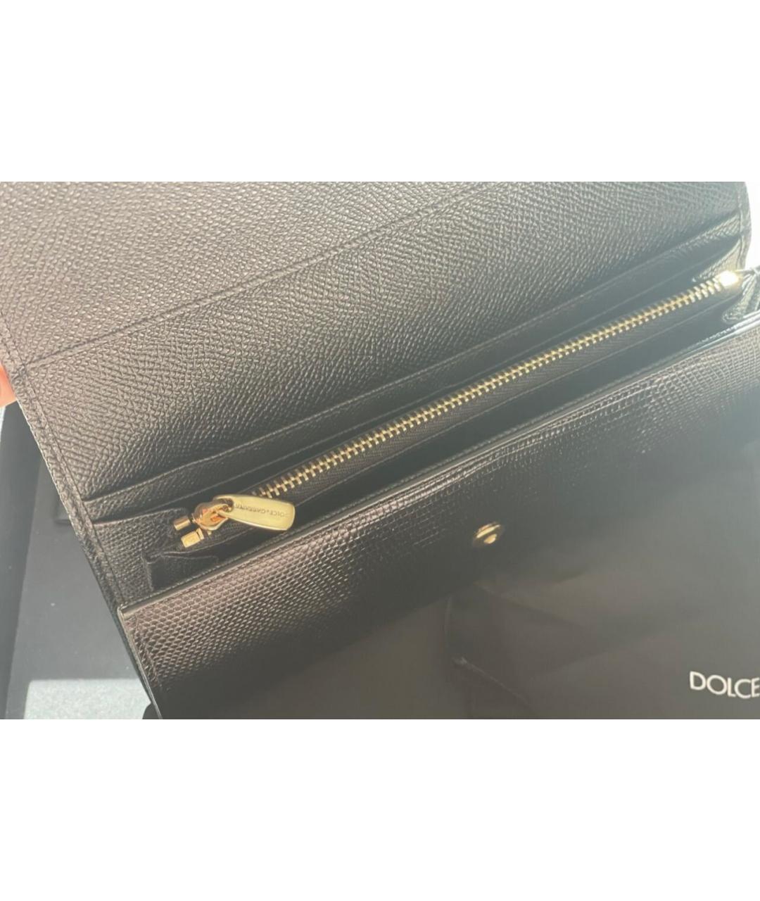 DOLCE&GABBANA Черный кошелек из экзотической кожи, фото 3