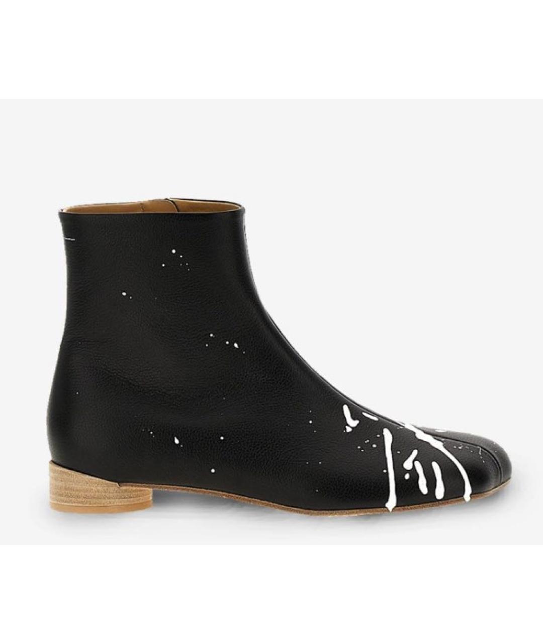 MM6 MAISON MARGIELA Черные кожаные полусапоги, фото 7