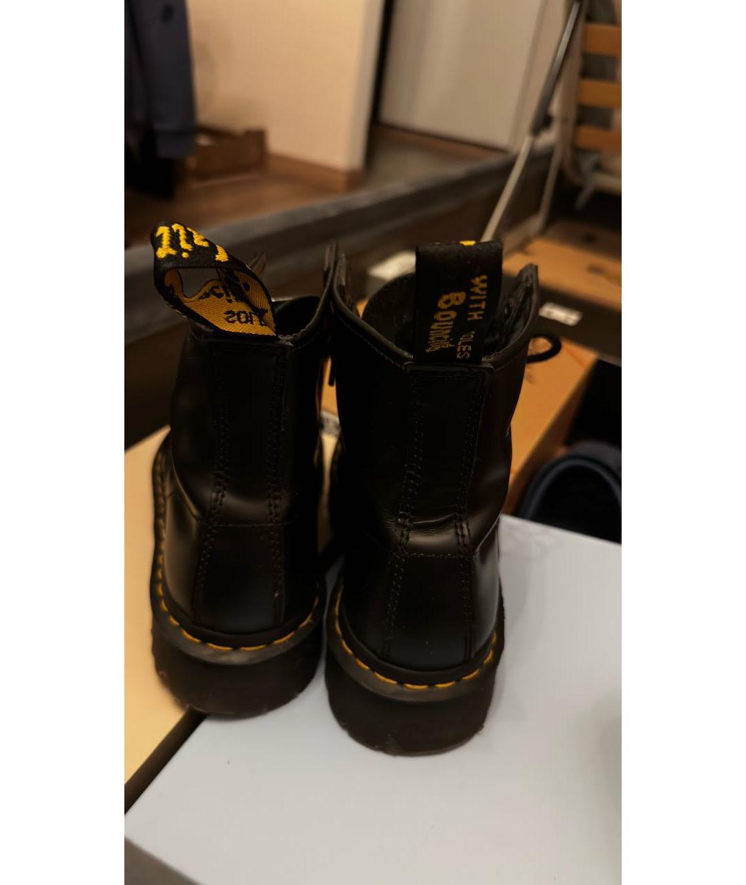 DR. MARTENS Черные кожаные ботинки, фото 3