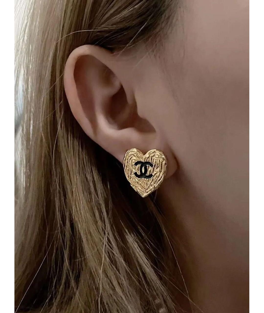CHANEL Золотые серьги, фото 3