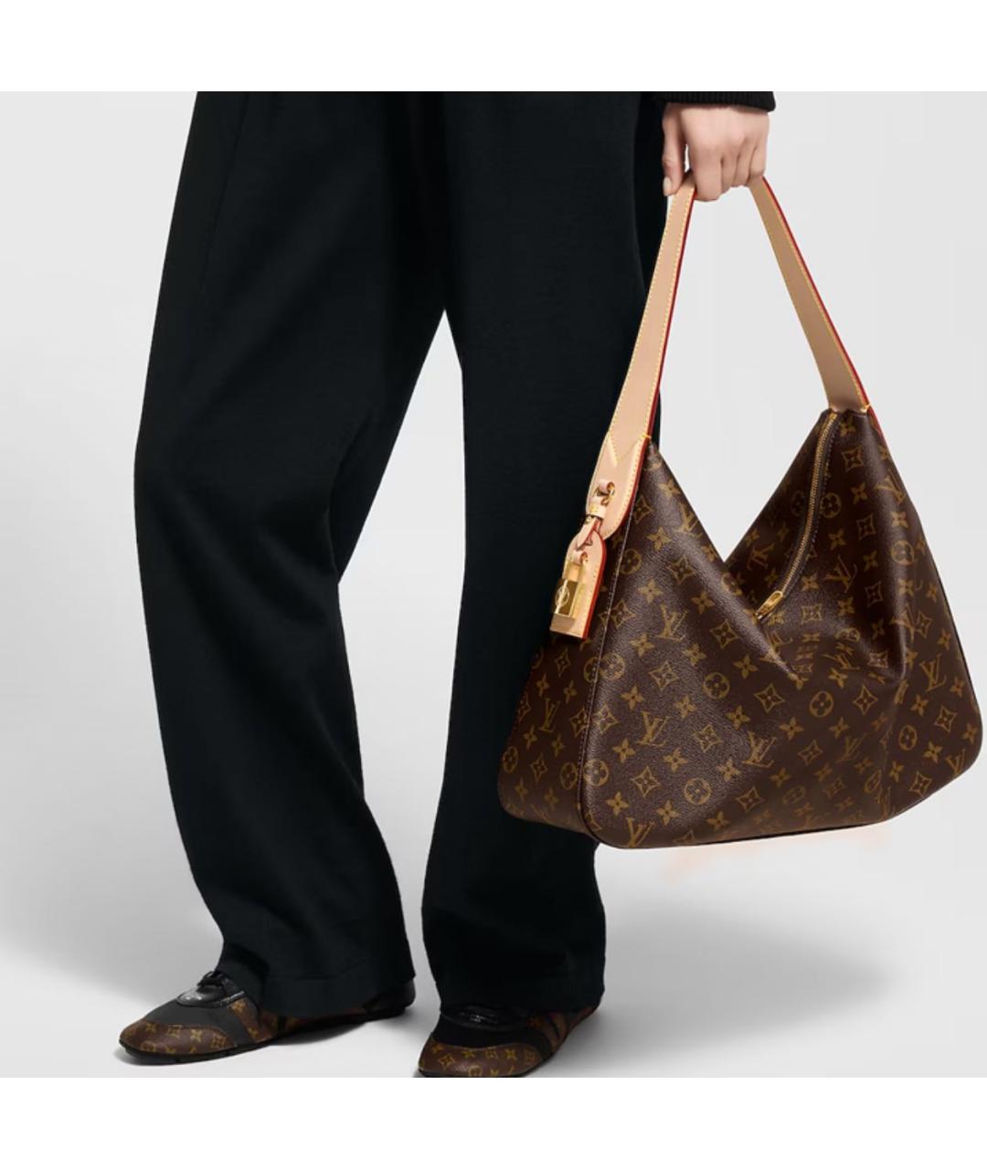 LOUIS VUITTON Коричневая сумка с короткими ручками, фото 4