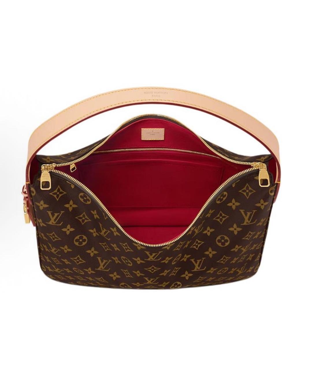 LOUIS VUITTON Коричневая сумка с короткими ручками, фото 3