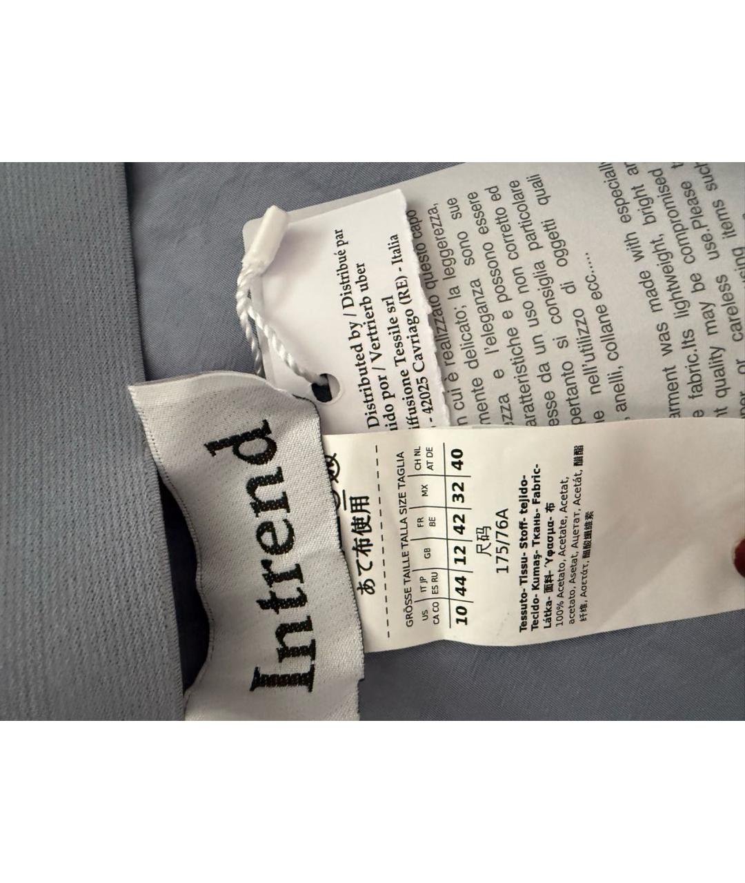 'S MAX MARA Голубая ацетатная юбка миди, фото 4