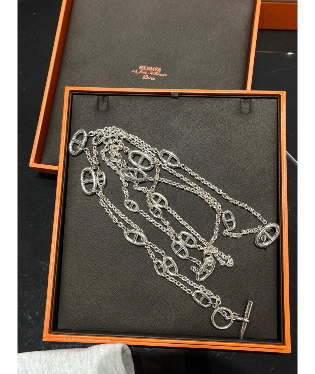 HERMES Серебряная серебряная цепочка, фото 2