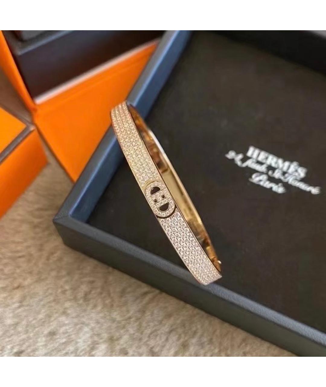 HERMES Золотой браслет из розового золота, фото 3