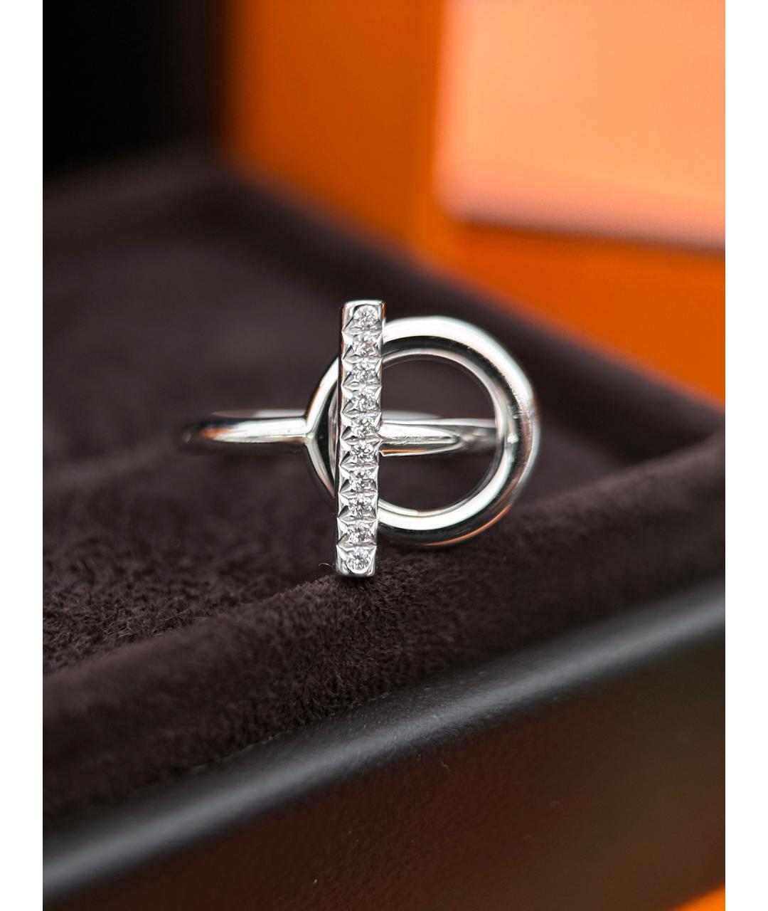 HERMES Серебряное кольцо из белого золота, фото 5
