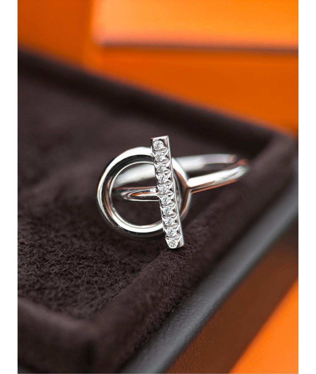 HERMES Серебряное кольцо из белого золота, фото 2