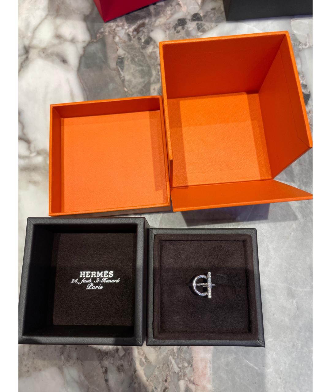 HERMES Серебряное кольцо из белого золота, фото 4