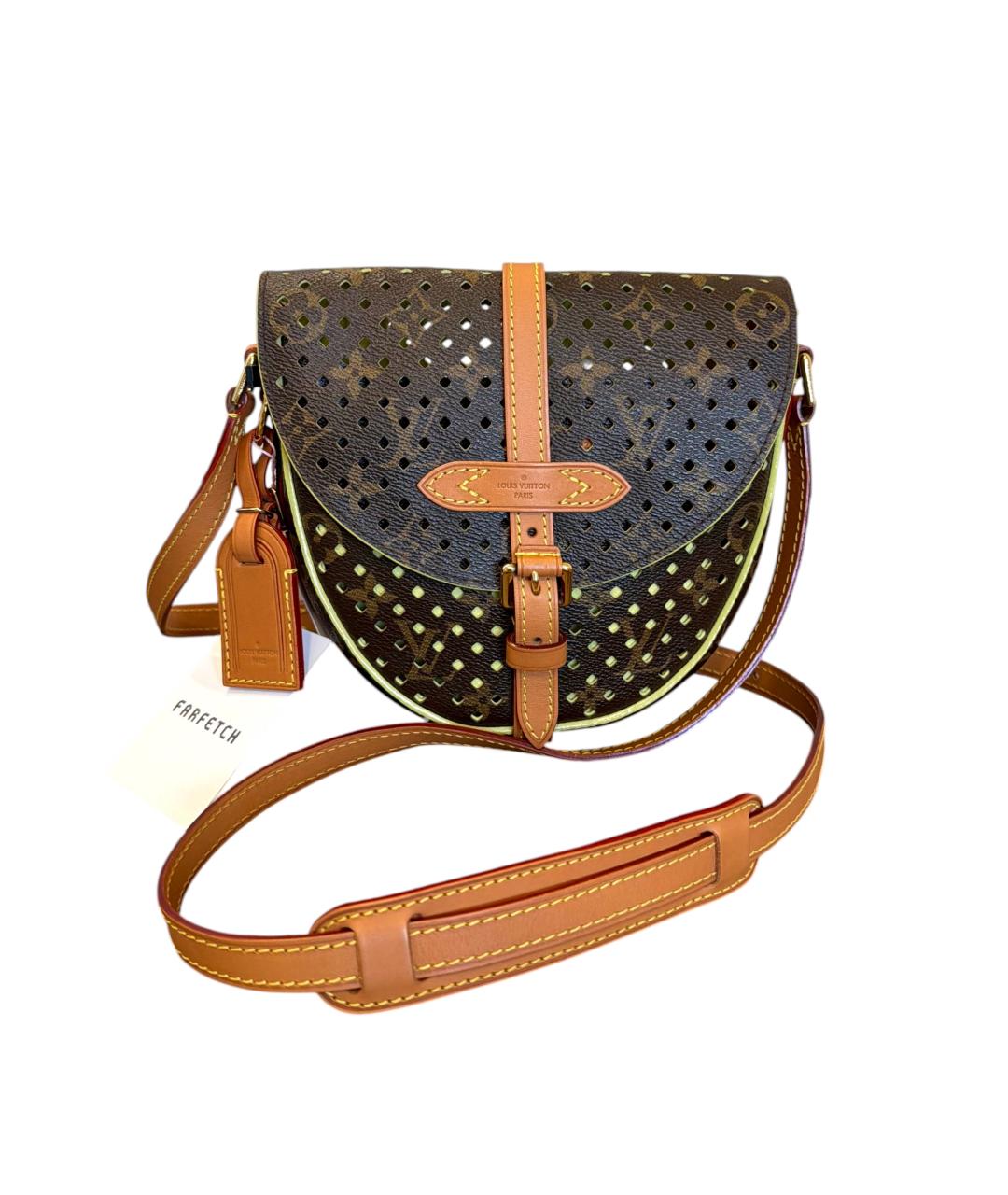LOUIS VUITTON Коричневая кожаная сумка через плечо, фото 1