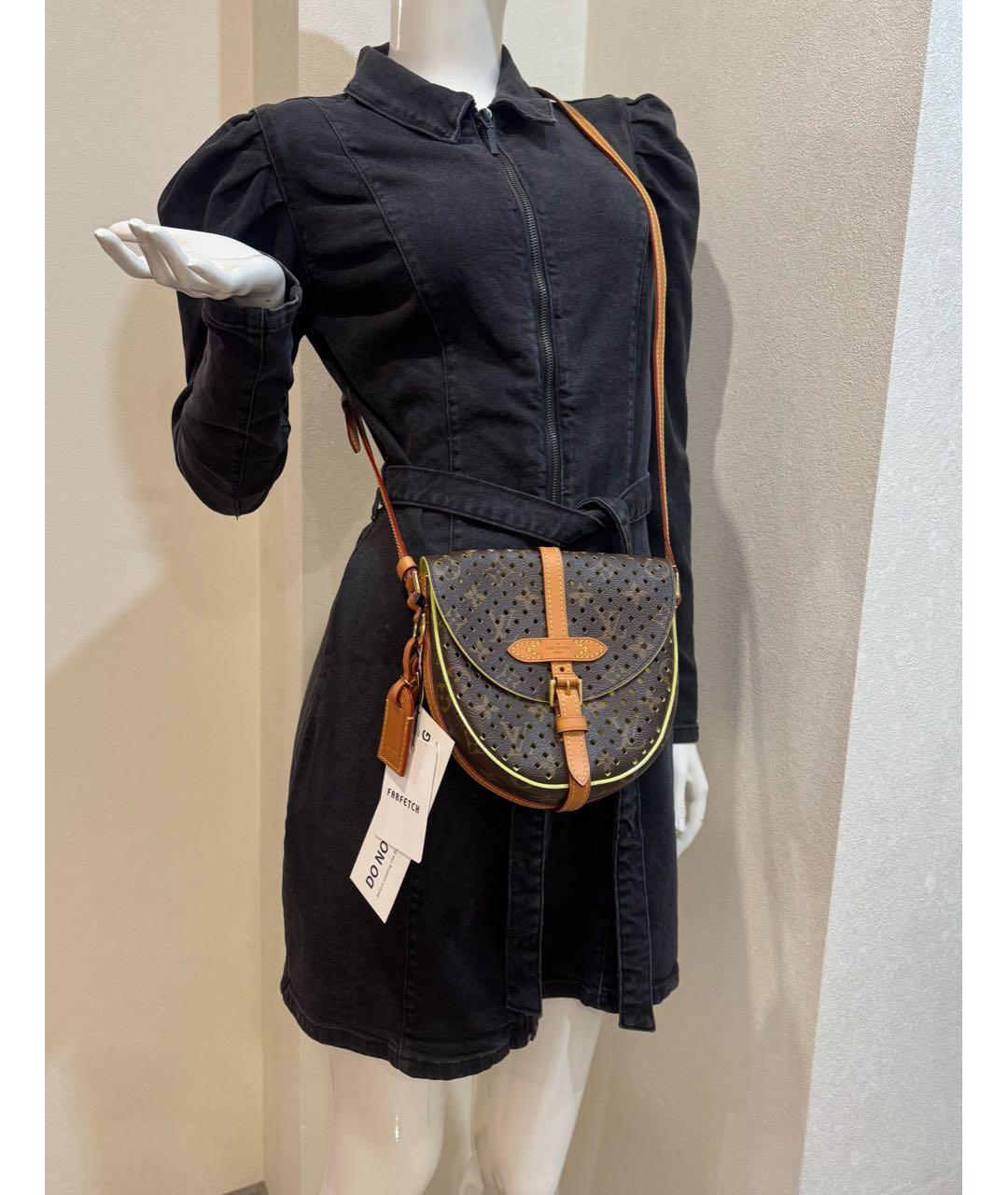 LOUIS VUITTON Коричневая кожаная сумка через плечо, фото 4