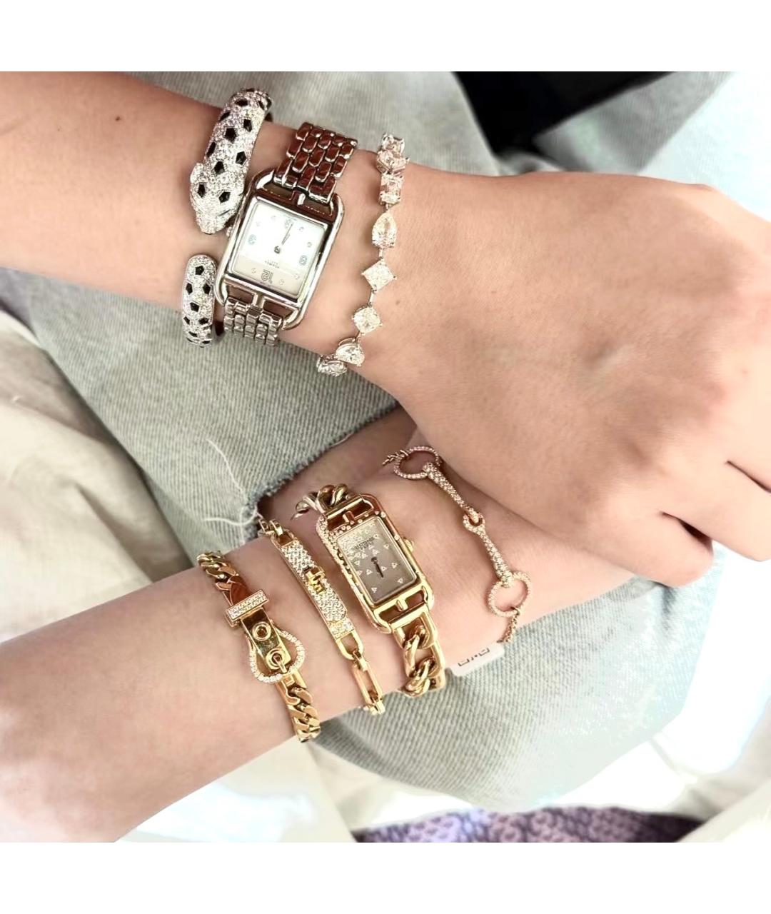 HERMES Серебрянный браслет из белого золота, фото 3